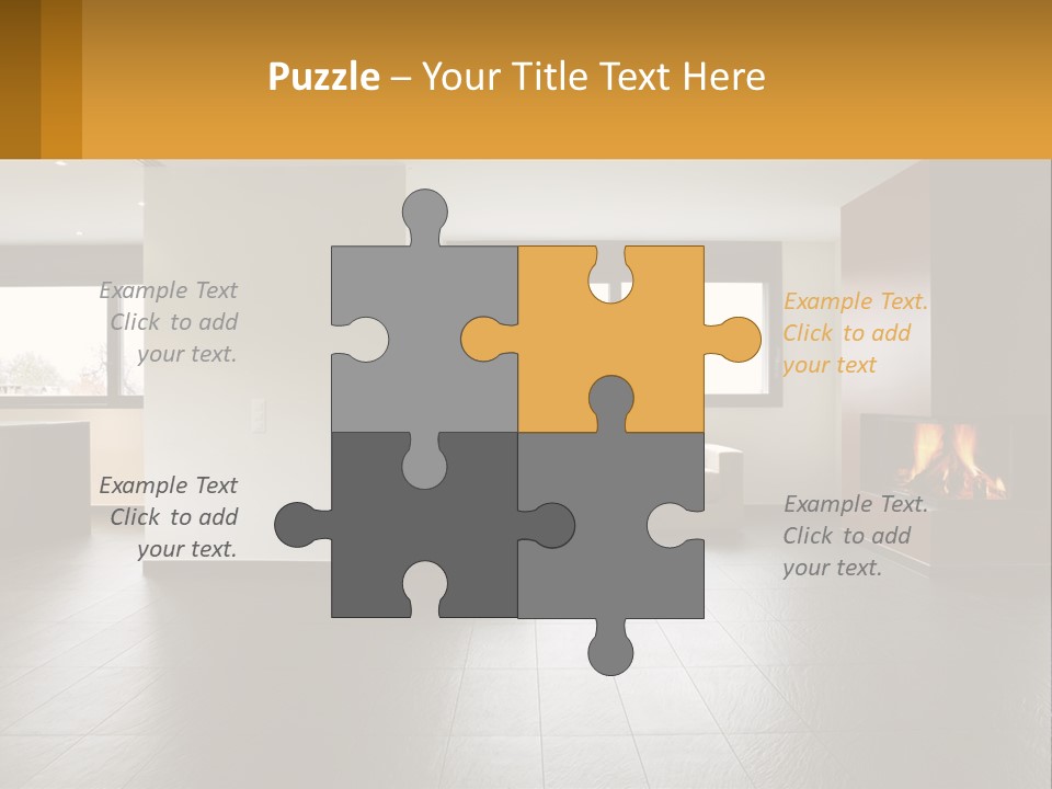 Residence View Kitchen PowerPoint Template