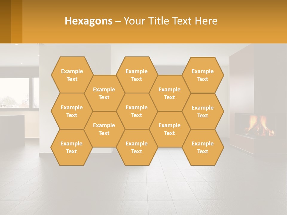 Residence View Kitchen PowerPoint Template