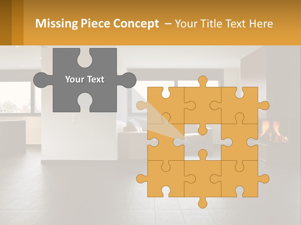 Residence View Kitchen PowerPoint Template