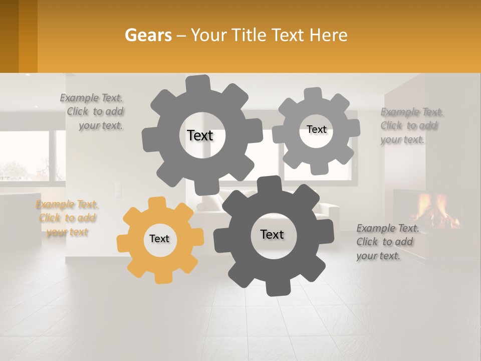 Residence View Kitchen PowerPoint Template