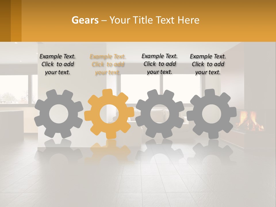 Residence View Kitchen PowerPoint Template