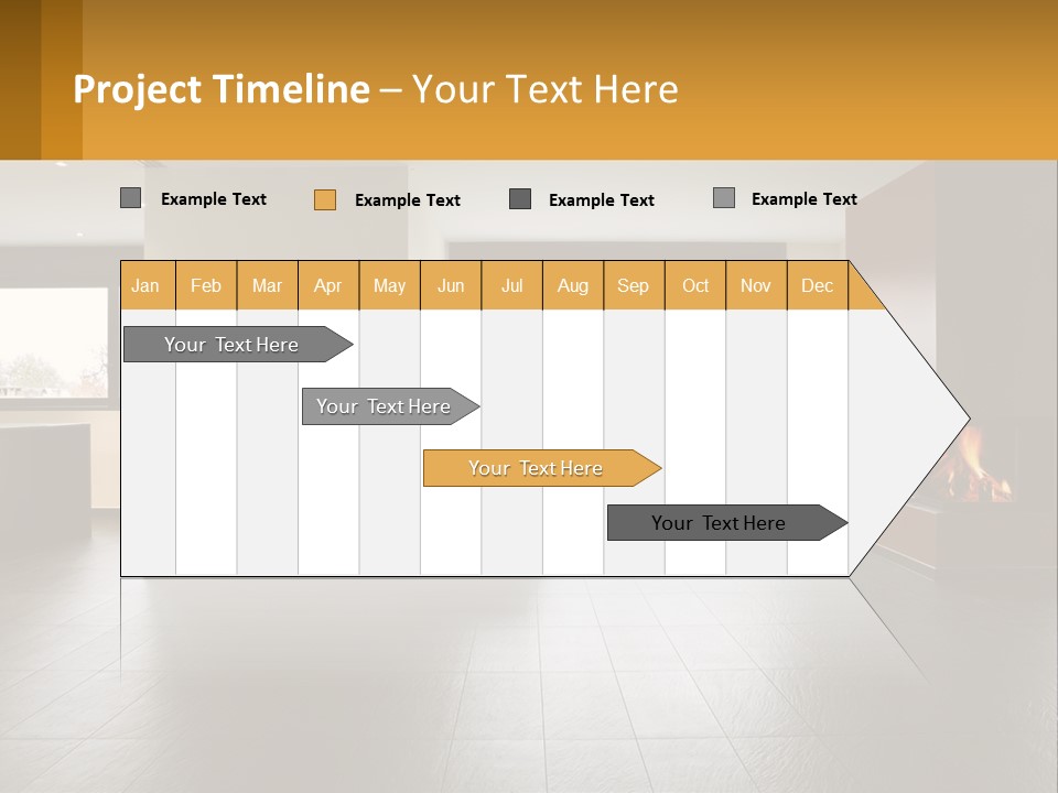 Residence View Kitchen PowerPoint Template