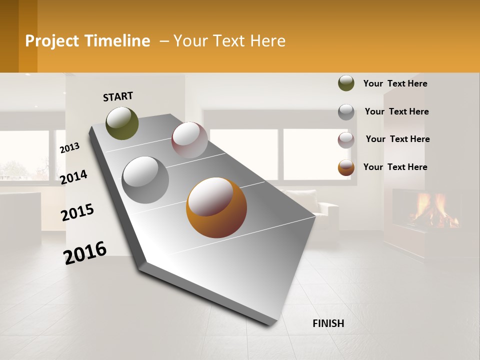 Residence View Kitchen PowerPoint Template