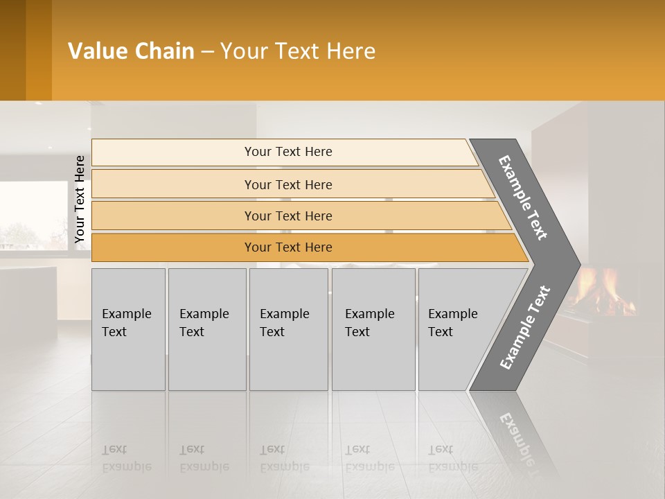 Residence View Kitchen PowerPoint Template