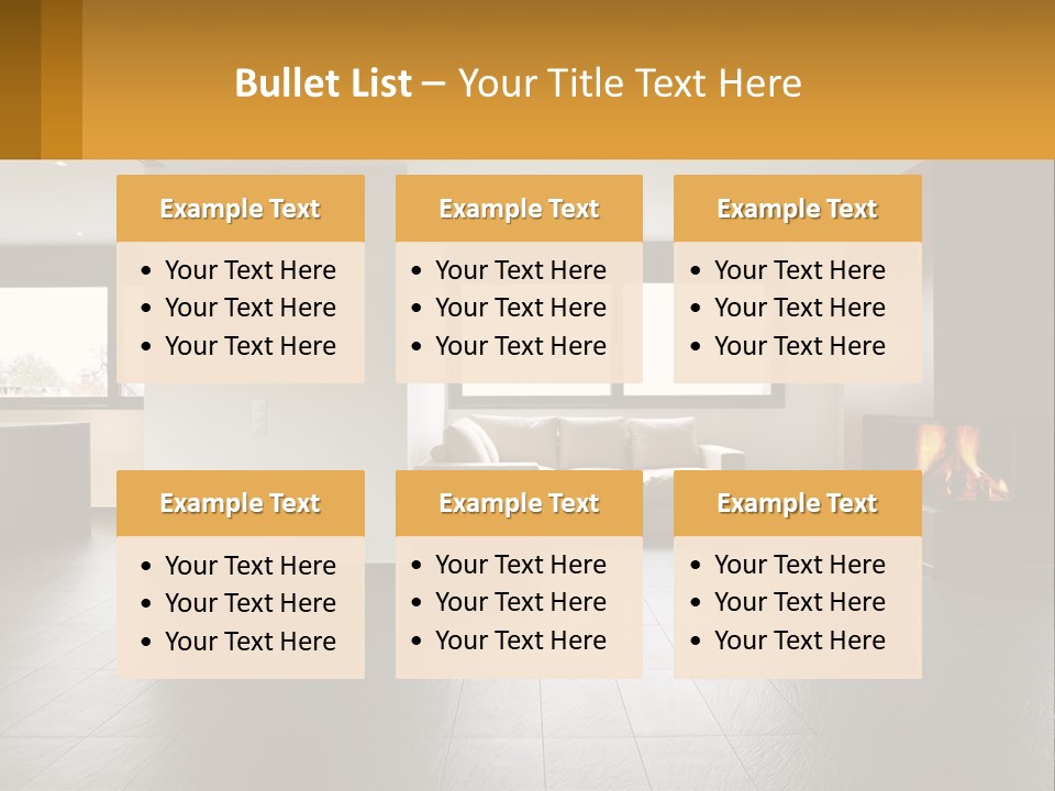 Residence View Kitchen PowerPoint Template