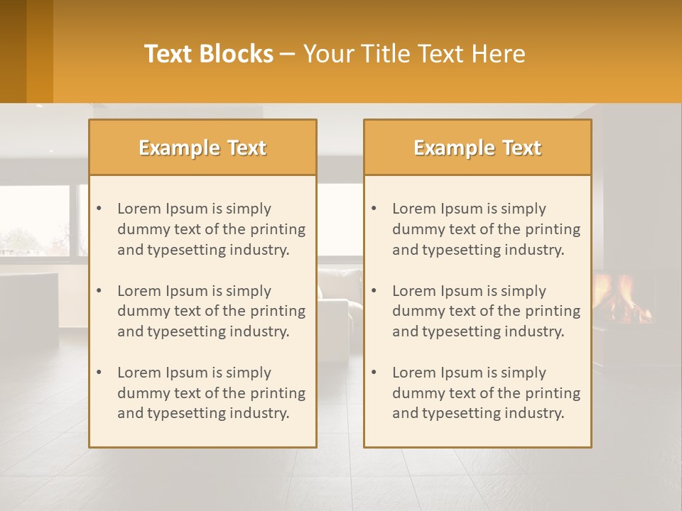 Residence View Kitchen PowerPoint Template