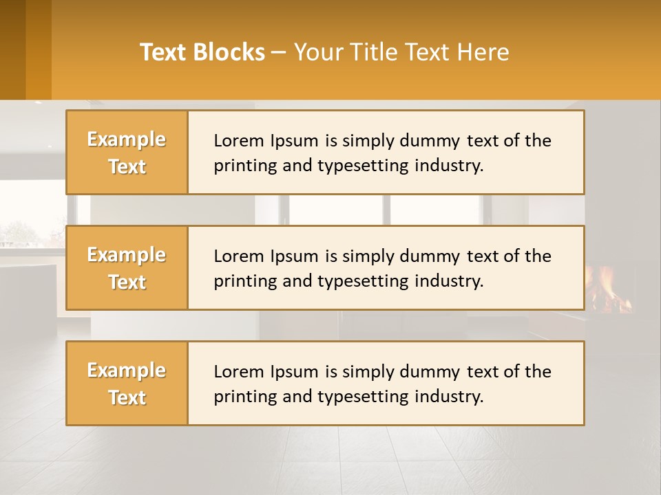 Residence View Kitchen PowerPoint Template