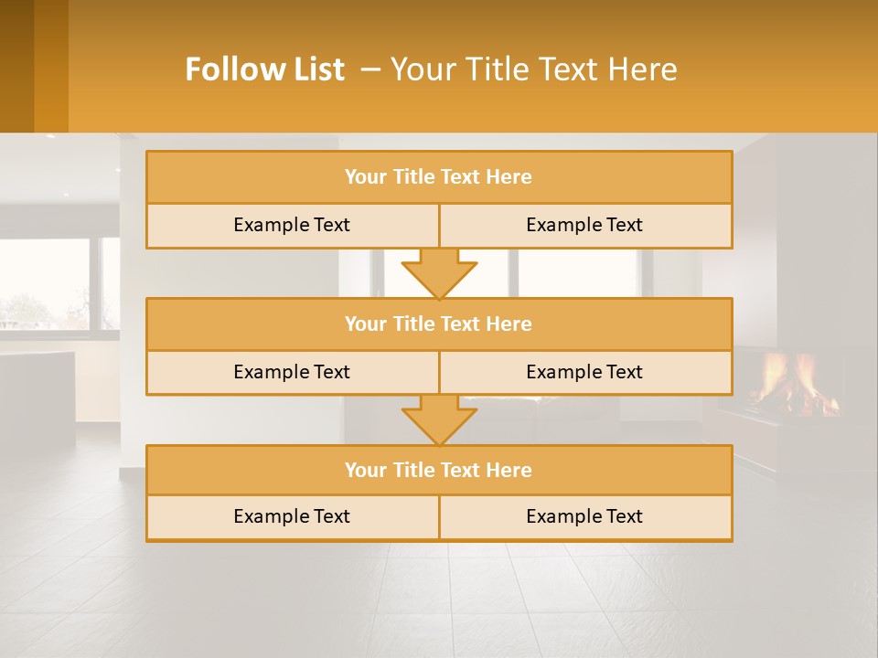 Residence View Kitchen PowerPoint Template