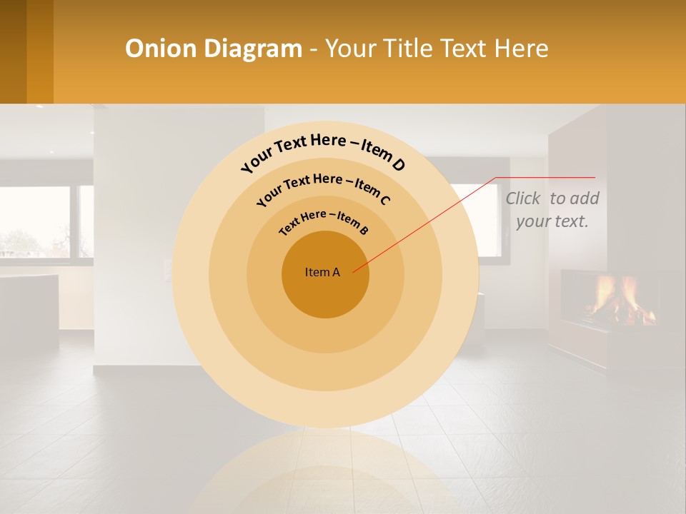 Residence View Kitchen PowerPoint Template