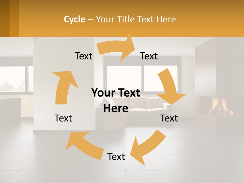 Residence View Kitchen PowerPoint Template