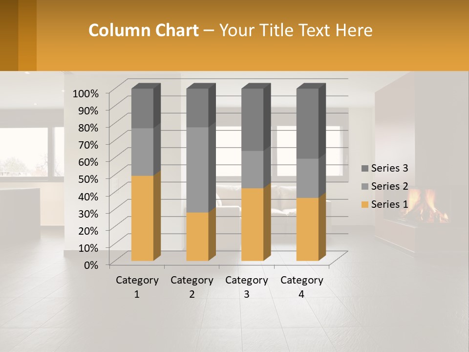 Residence View Kitchen PowerPoint Template