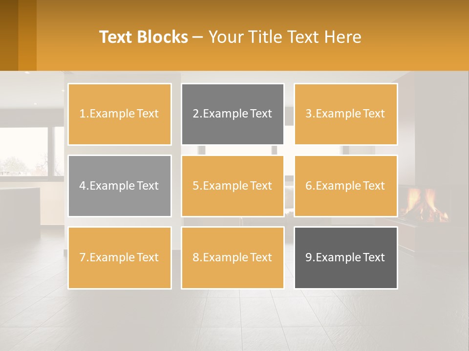 Residence View Kitchen PowerPoint Template