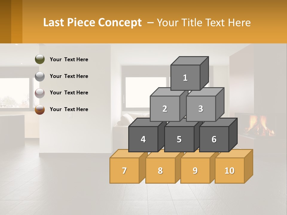 Residence View Kitchen PowerPoint Template