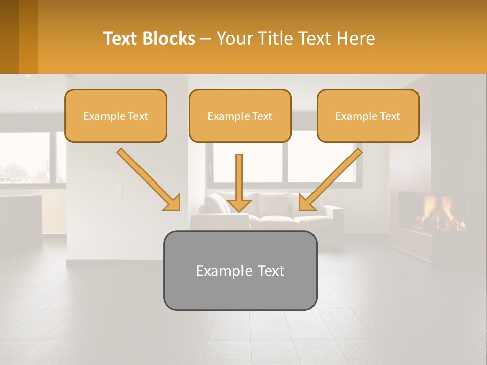 Residence View Kitchen PowerPoint Template