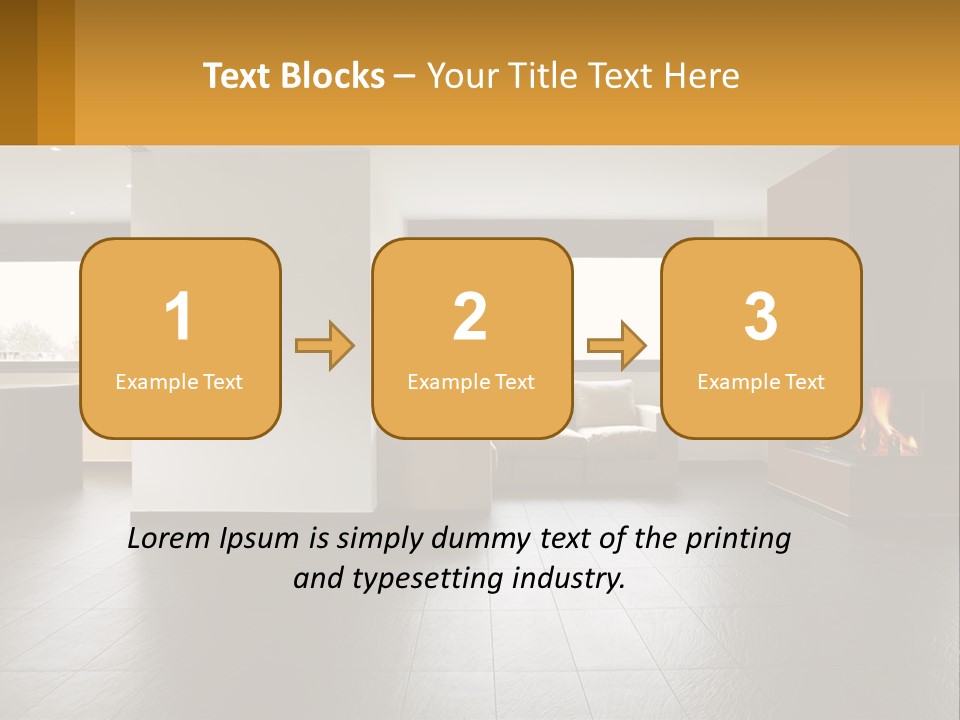 Residence View Kitchen PowerPoint Template