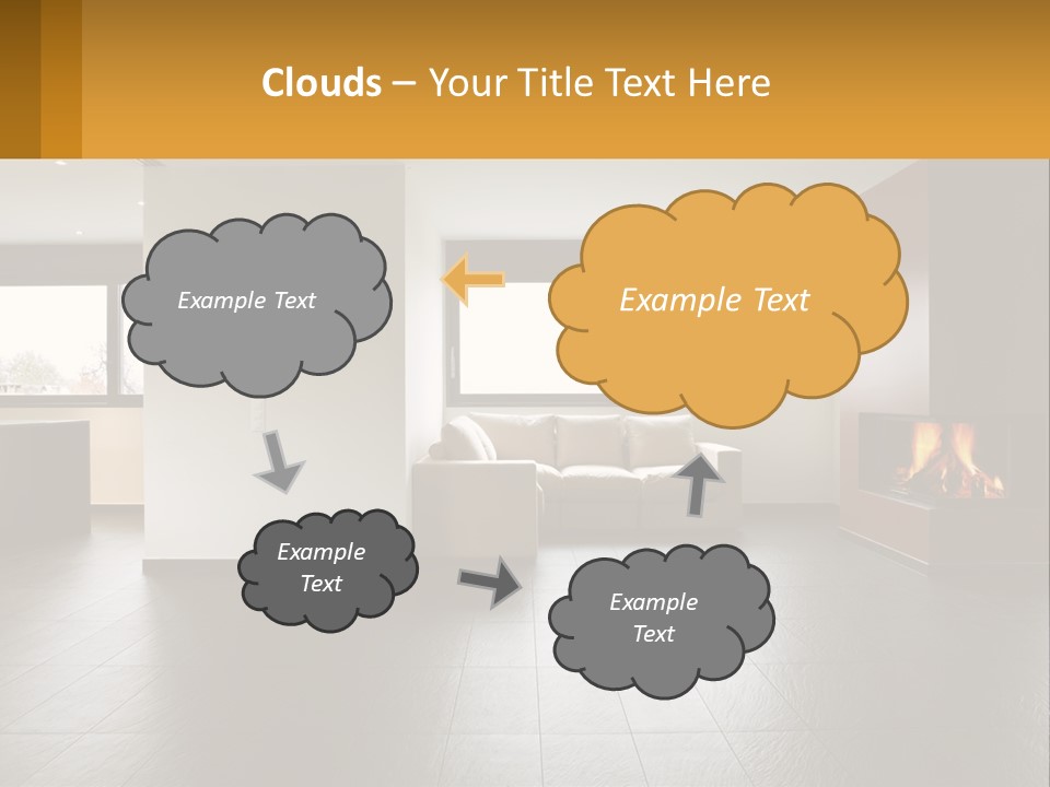 Residence View Kitchen PowerPoint Template