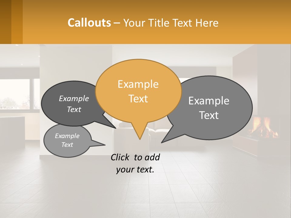 Residence View Kitchen PowerPoint Template