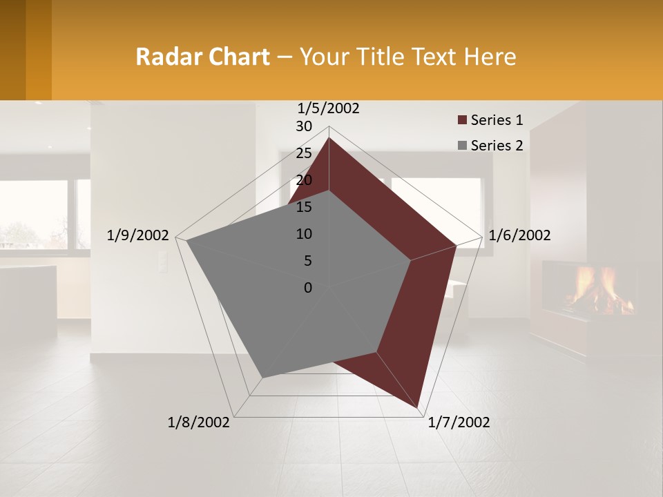 Residence View Kitchen PowerPoint Template