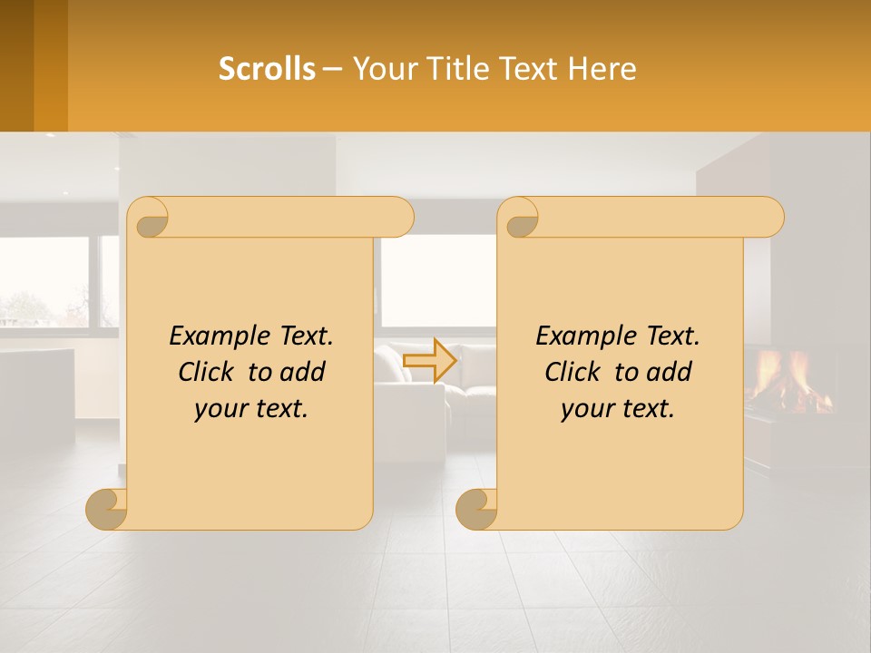 Residence View Kitchen PowerPoint Template