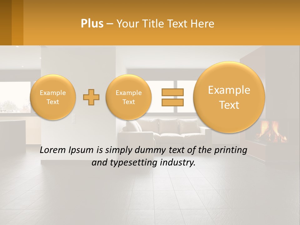 Residence View Kitchen PowerPoint Template