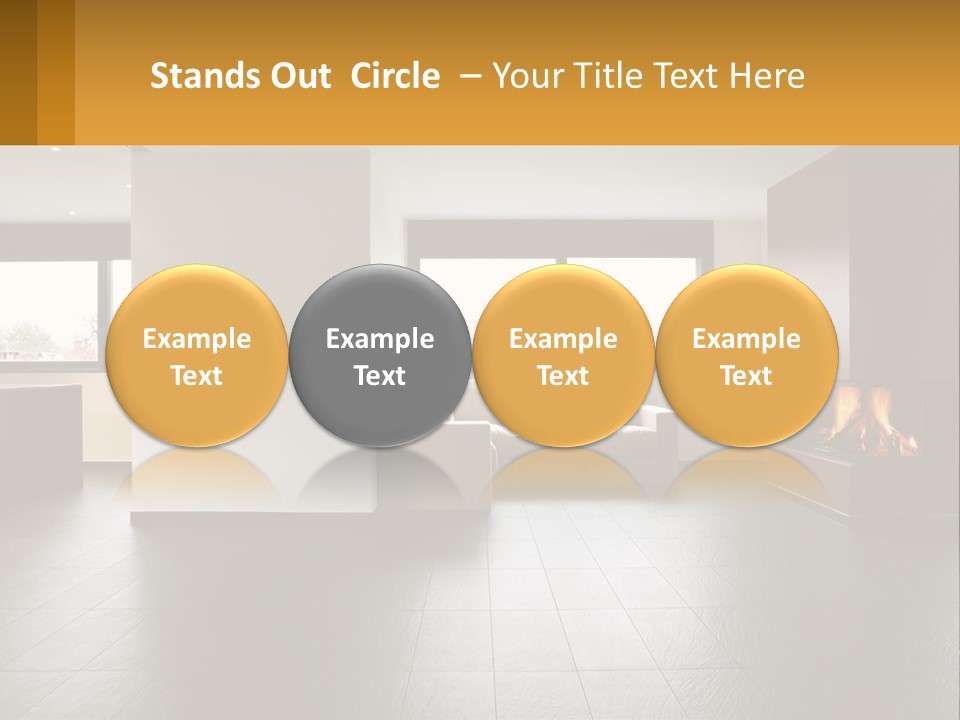 Residence View Kitchen PowerPoint Template