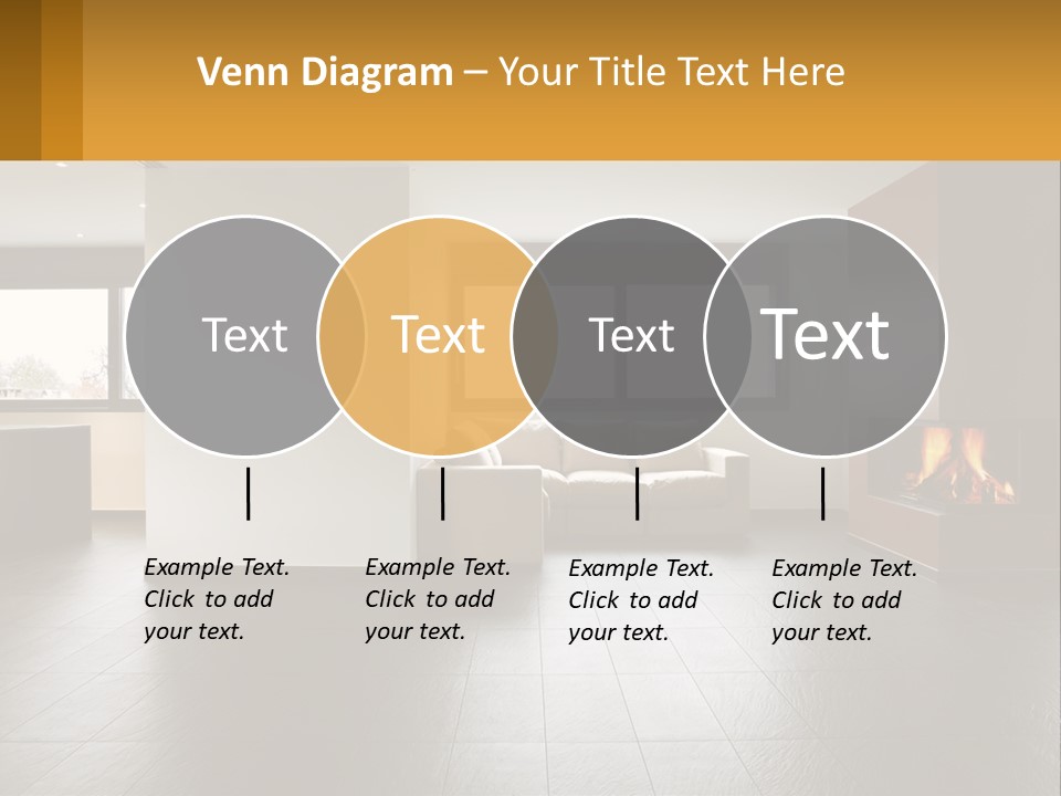 Residence View Kitchen PowerPoint Template