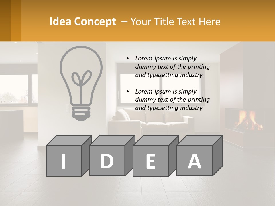 Residence View Kitchen PowerPoint Template