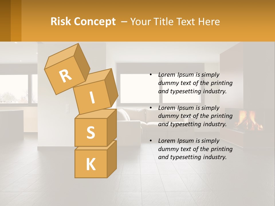 Residence View Kitchen PowerPoint Template