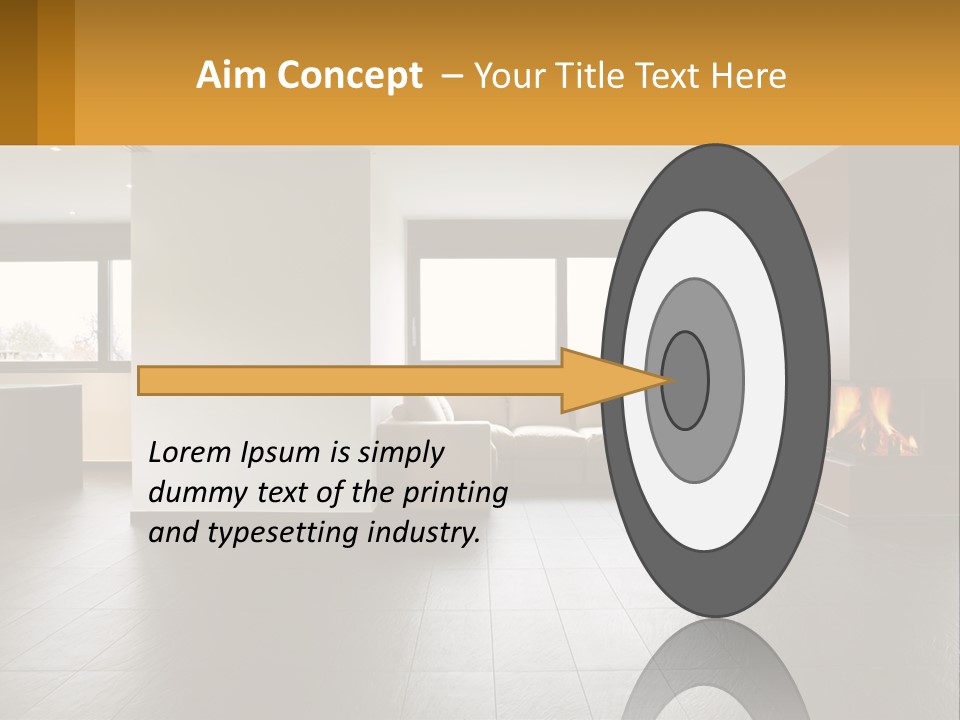 Residence View Kitchen PowerPoint Template