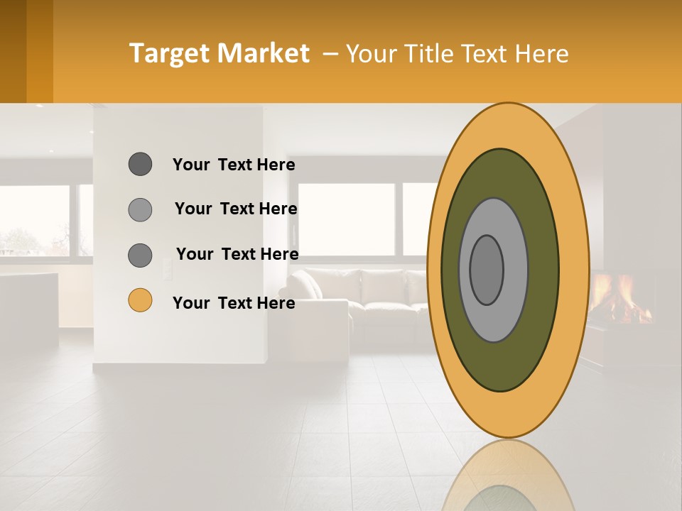 Residence View Kitchen PowerPoint Template