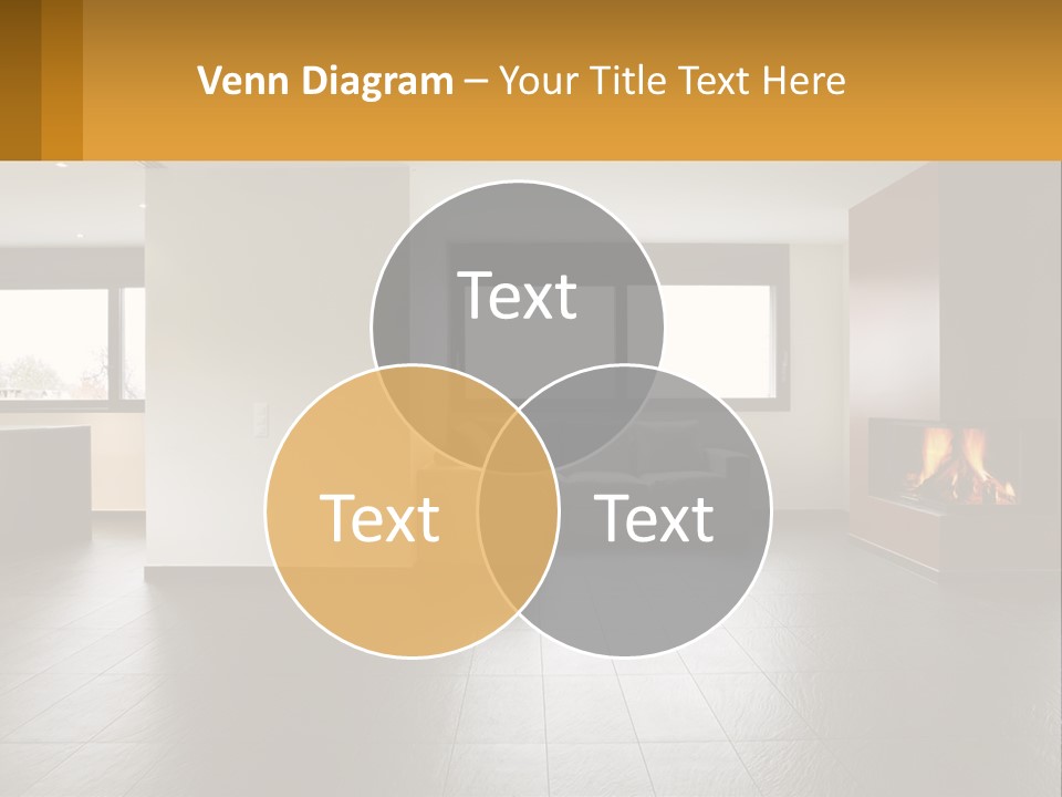 Residence View Kitchen PowerPoint Template