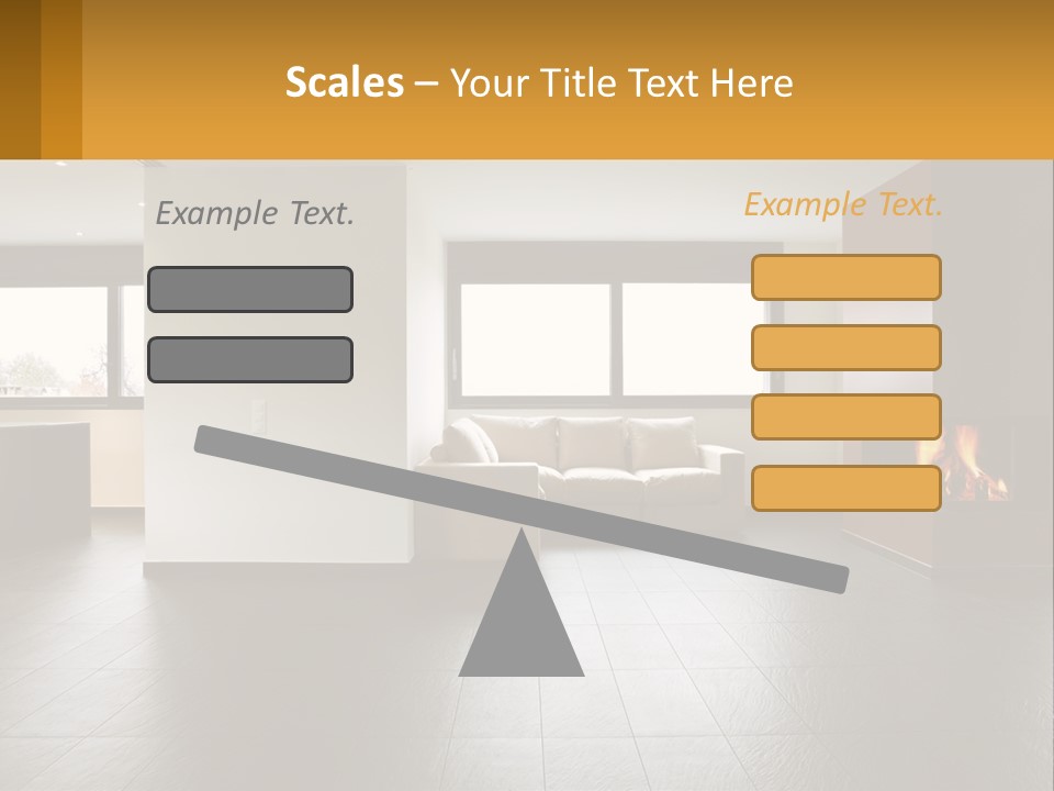 Residence View Kitchen PowerPoint Template