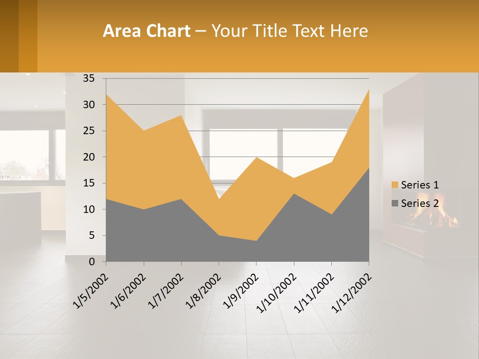 Residence View Kitchen PowerPoint Template