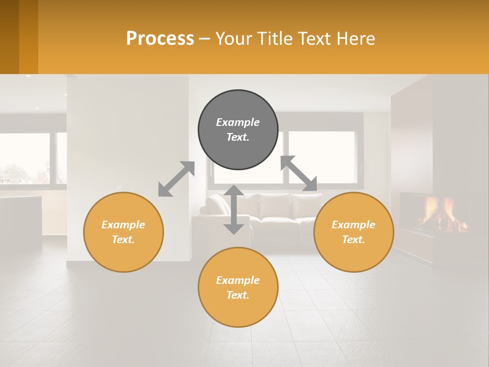 Residence View Kitchen PowerPoint Template
