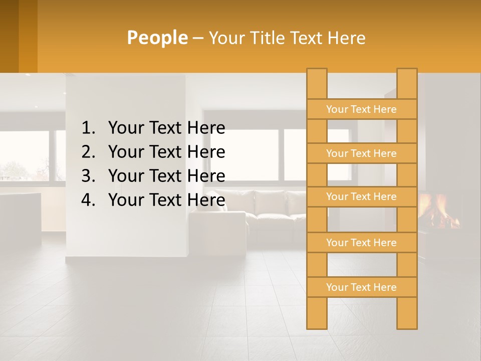 Residence View Kitchen PowerPoint Template