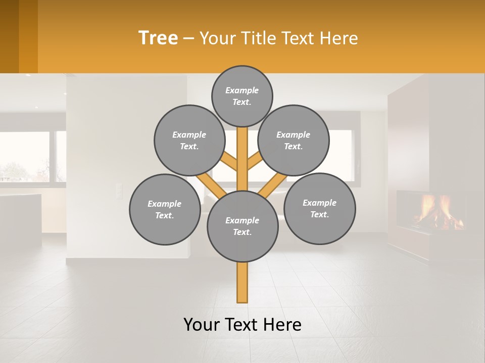 Residence View Kitchen PowerPoint Template