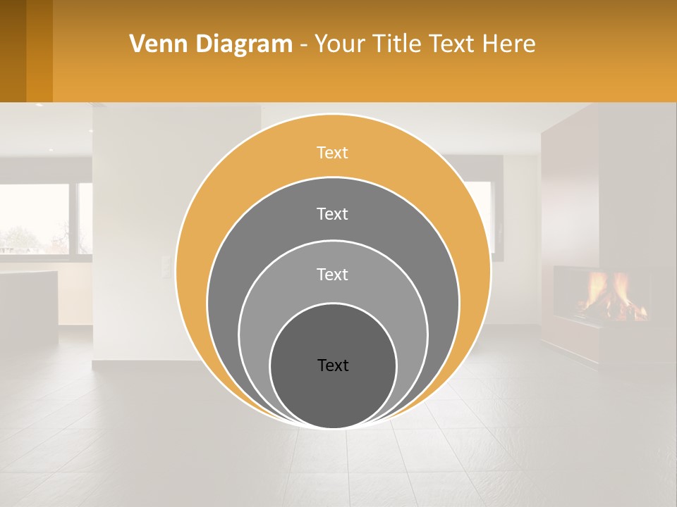 Residence View Kitchen PowerPoint Template
