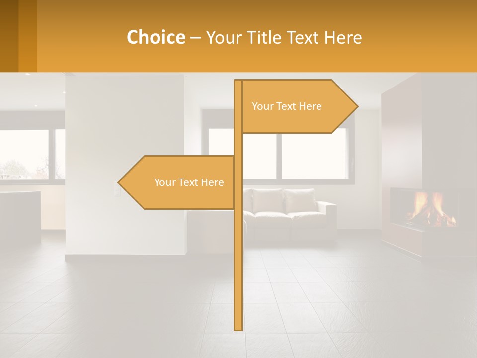Residence View Kitchen PowerPoint Template