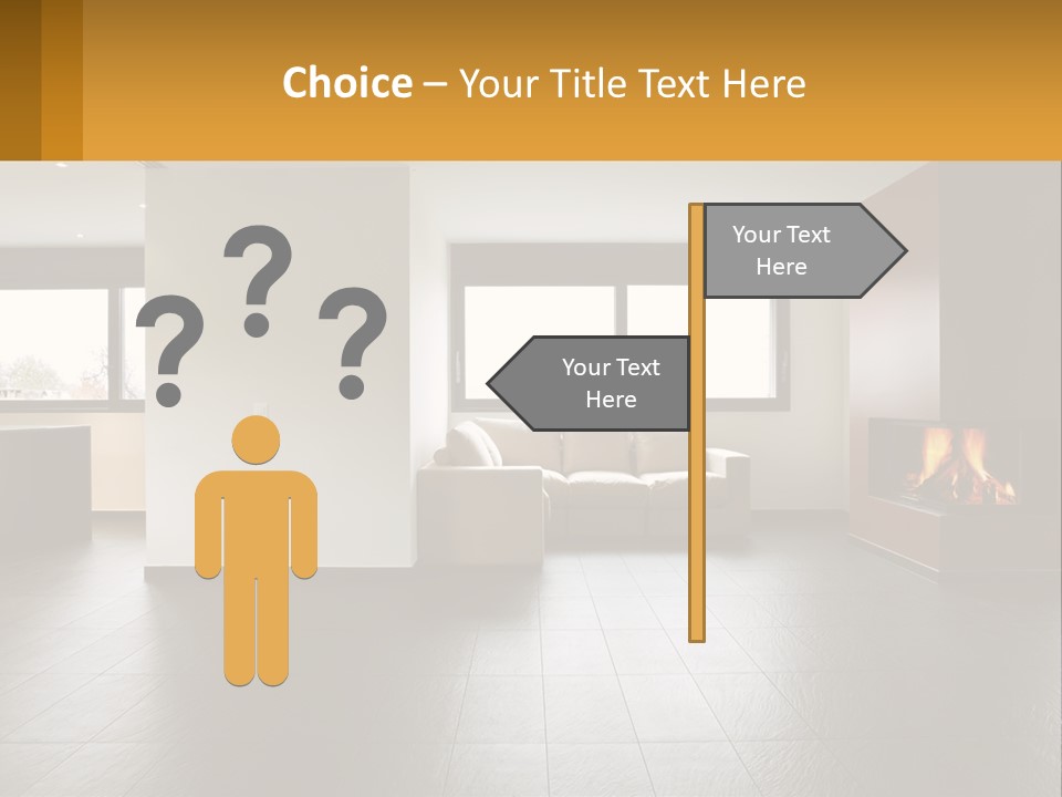 Residence View Kitchen PowerPoint Template