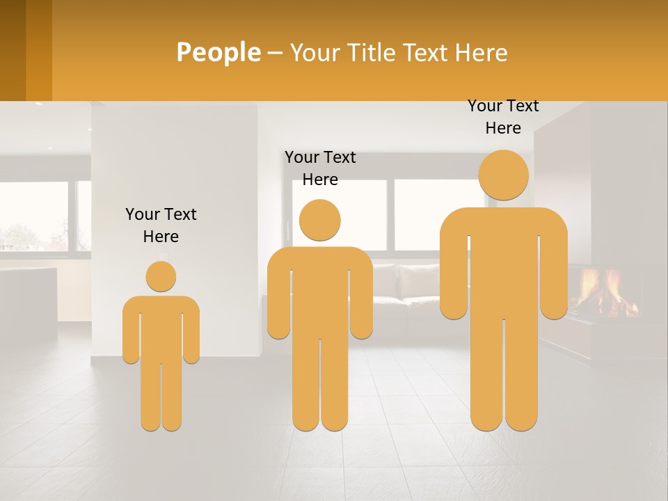 Residence View Kitchen PowerPoint Template