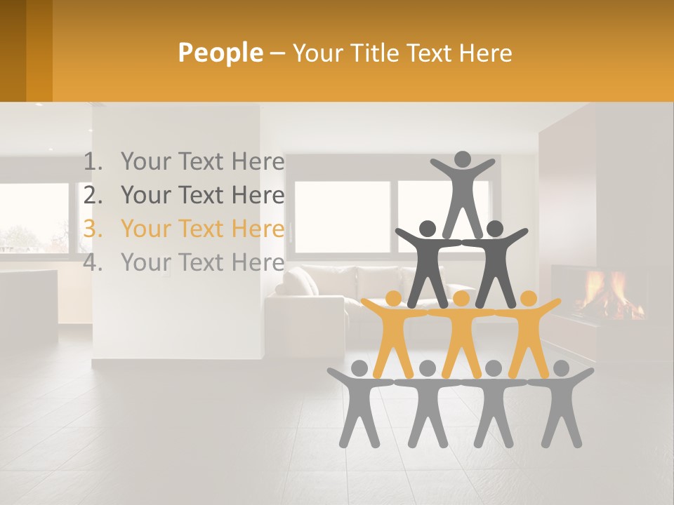 Residence View Kitchen PowerPoint Template