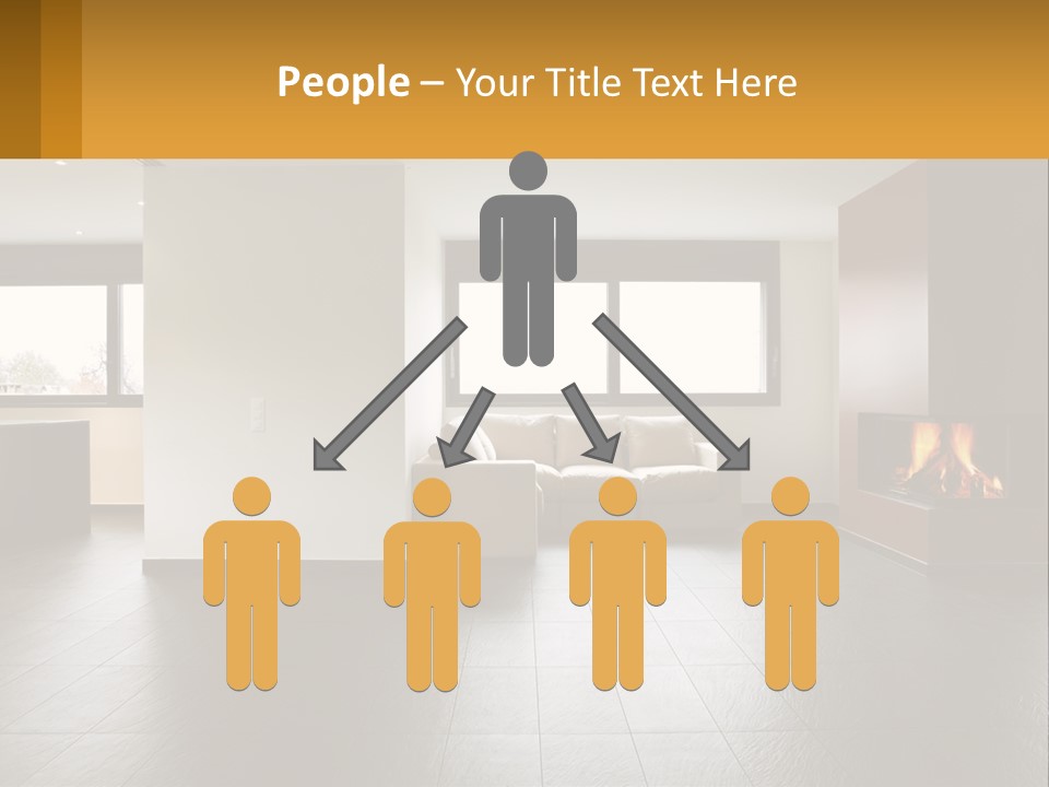 Residence View Kitchen PowerPoint Template