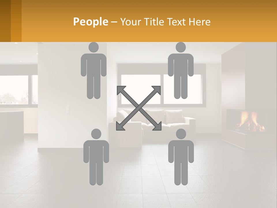 Residence View Kitchen PowerPoint Template