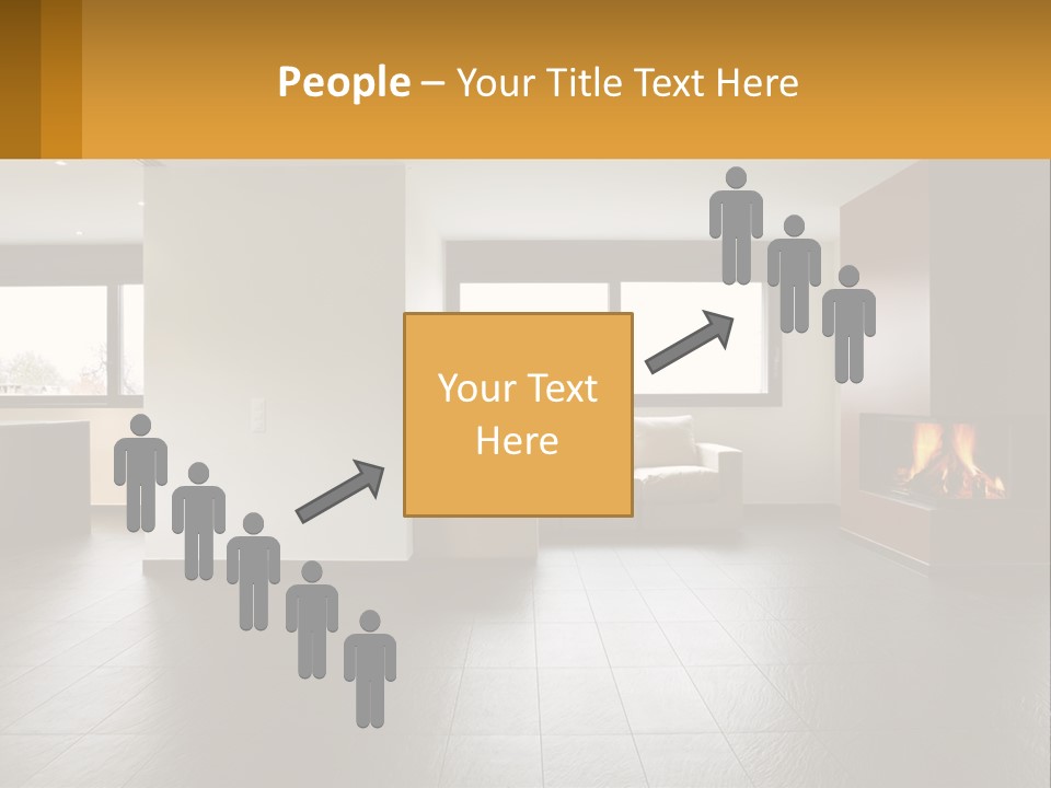 Residence View Kitchen PowerPoint Template