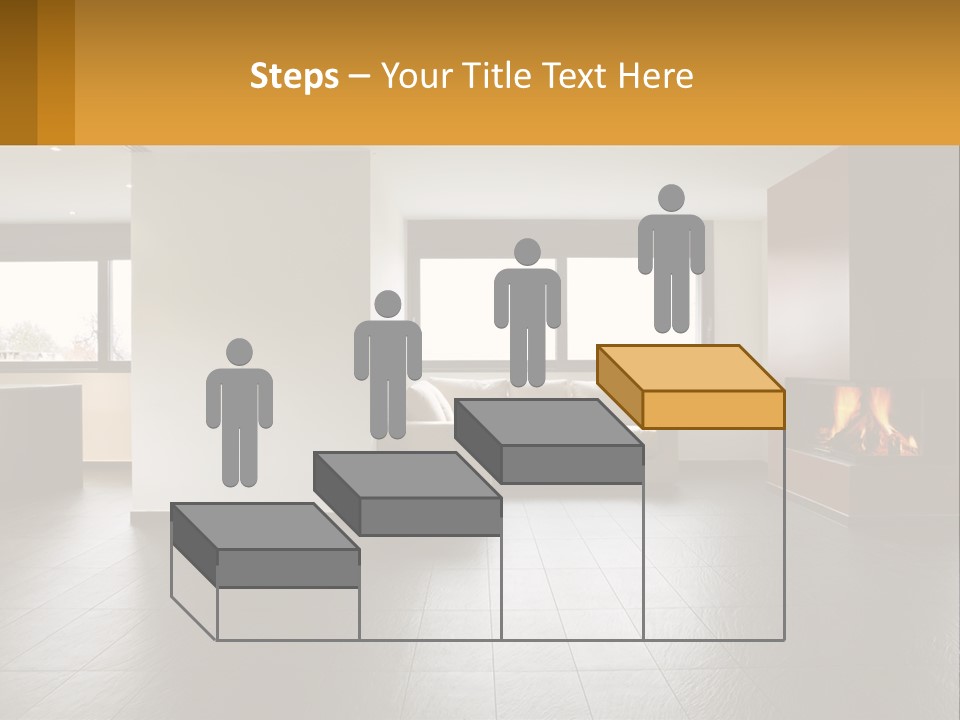 Residence View Kitchen PowerPoint Template