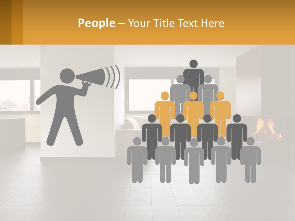 Residence View Kitchen PowerPoint Template