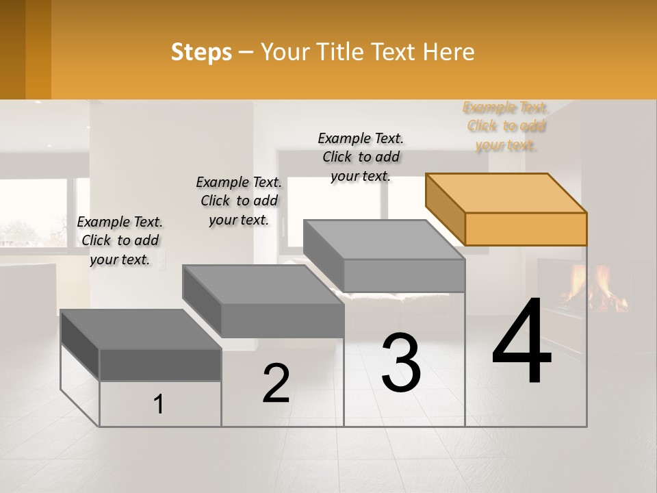 Residence View Kitchen PowerPoint Template