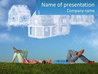 House Cloud Together PowerPoint Template