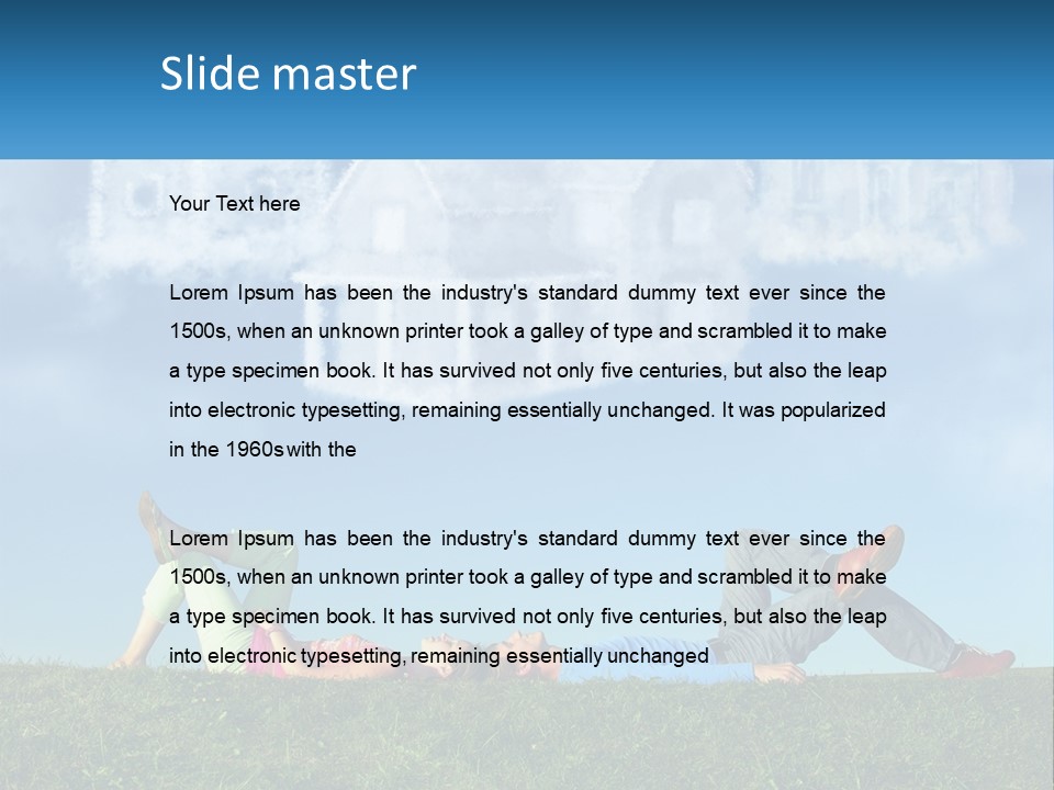 House Cloud Together PowerPoint Template