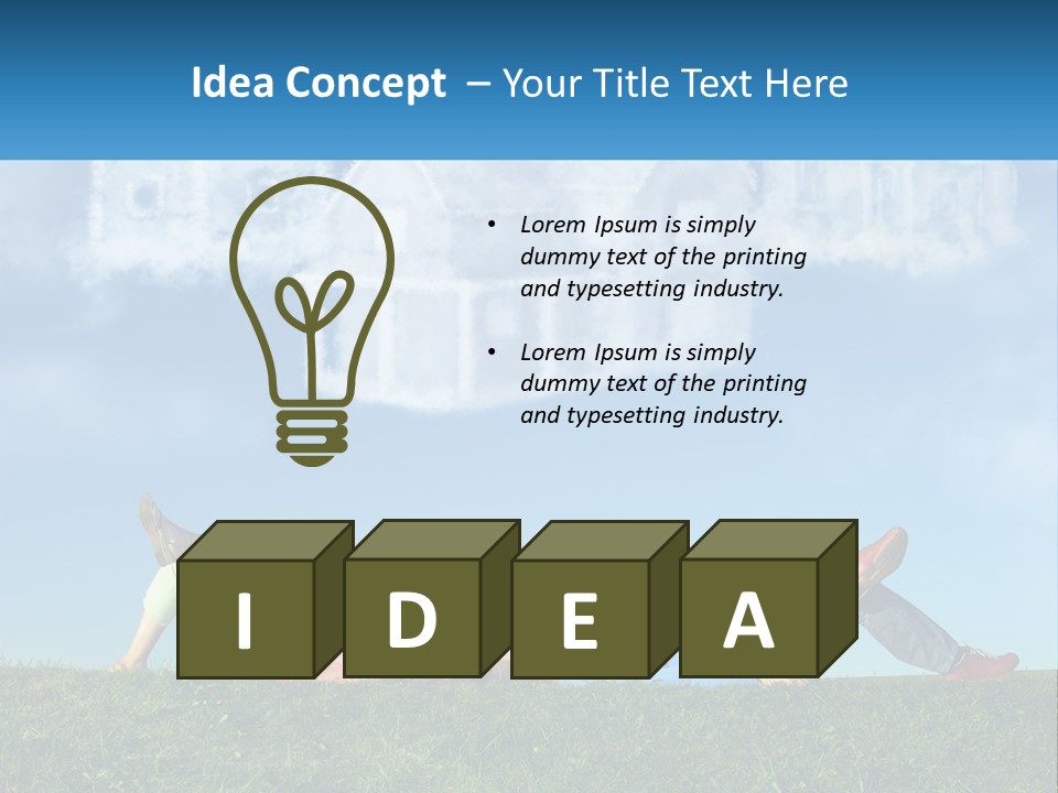 House Cloud Together PowerPoint Template